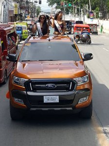 Motorcade upon arrival in Bohol, Philippines